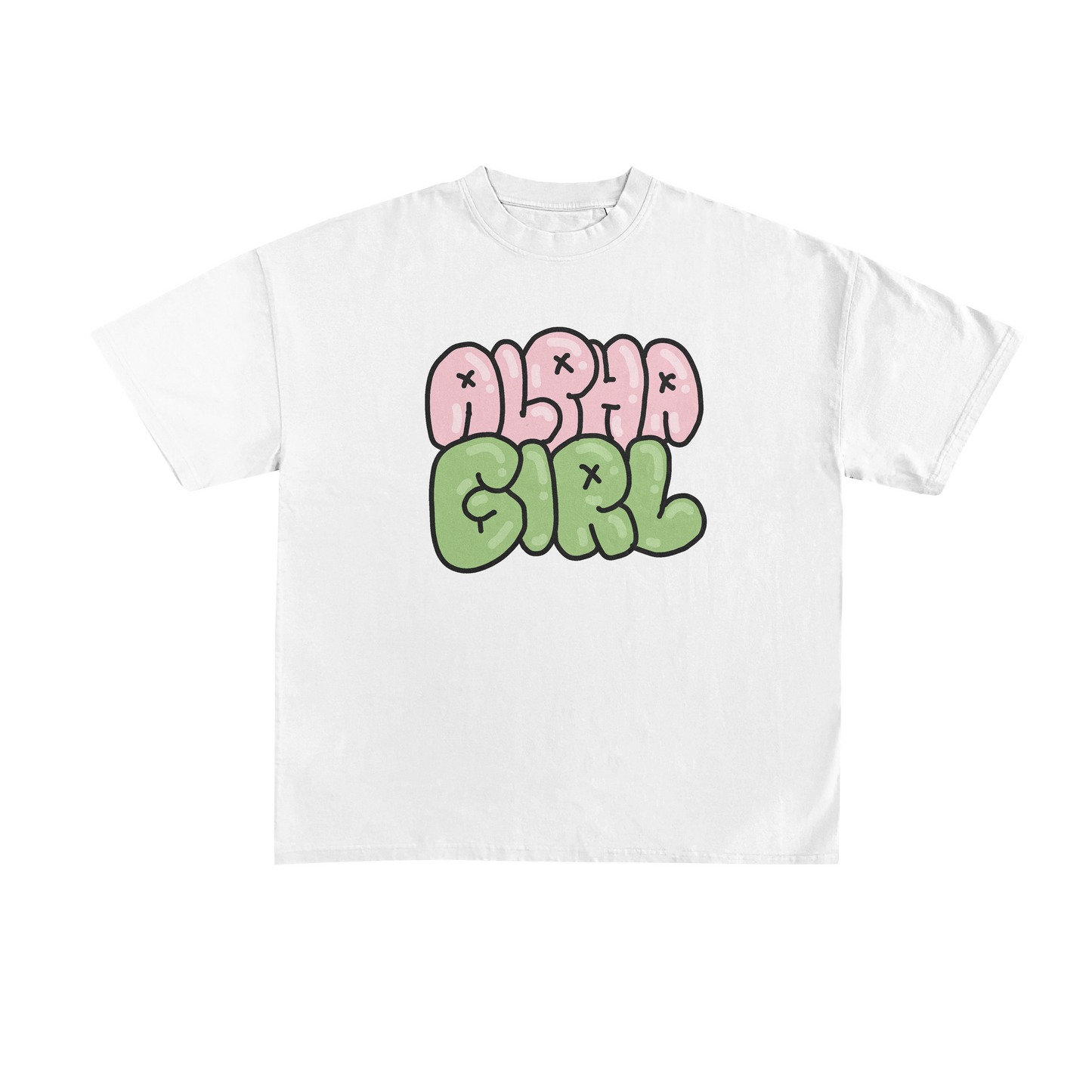 Bubble Alpha Girl T-shirt (Front Only Design)